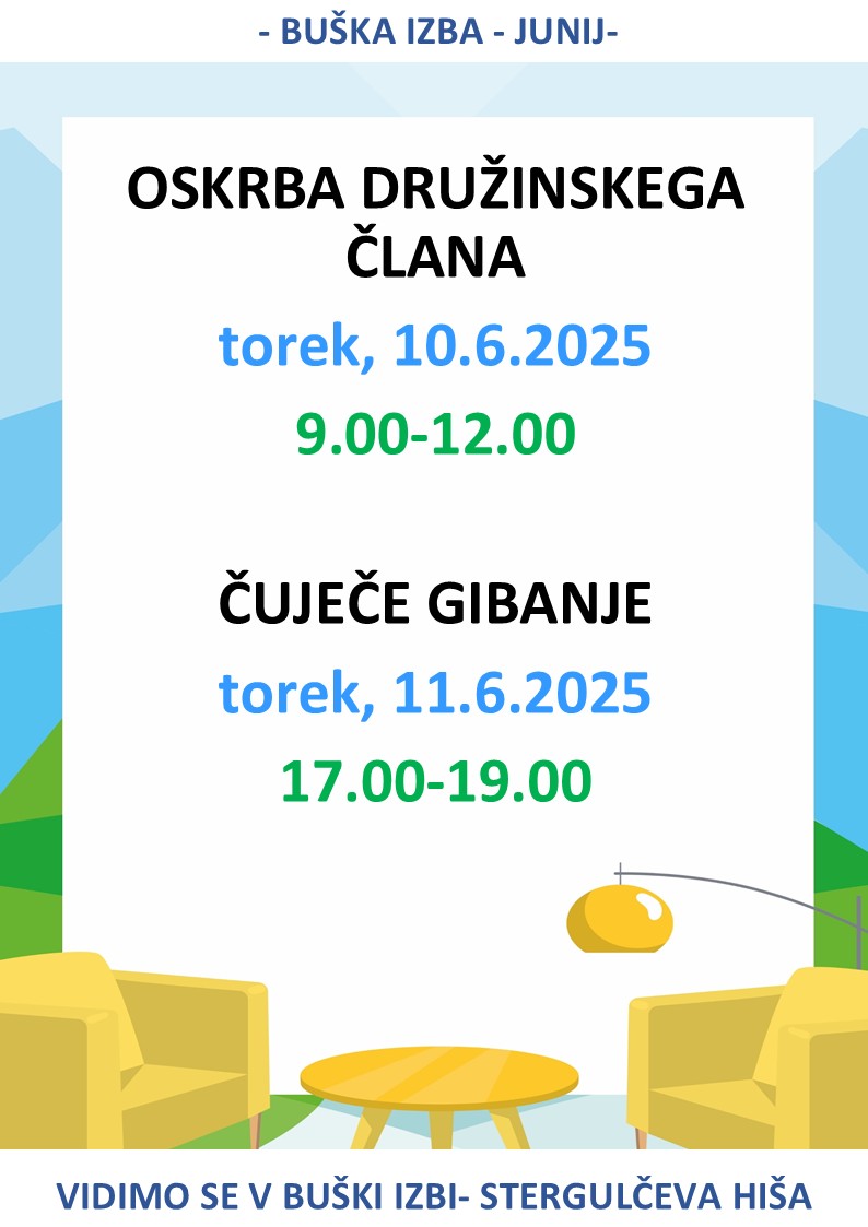 BUŠKA IZBA program  junij 2025